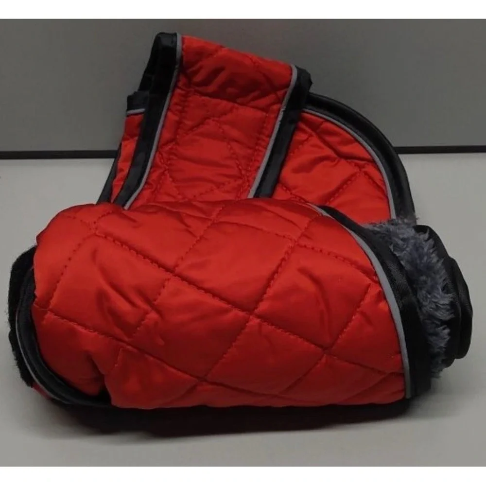 Geyecete Corgi Dog‎ Coat Red Quilted Winter Jacket Fleece Lined XS